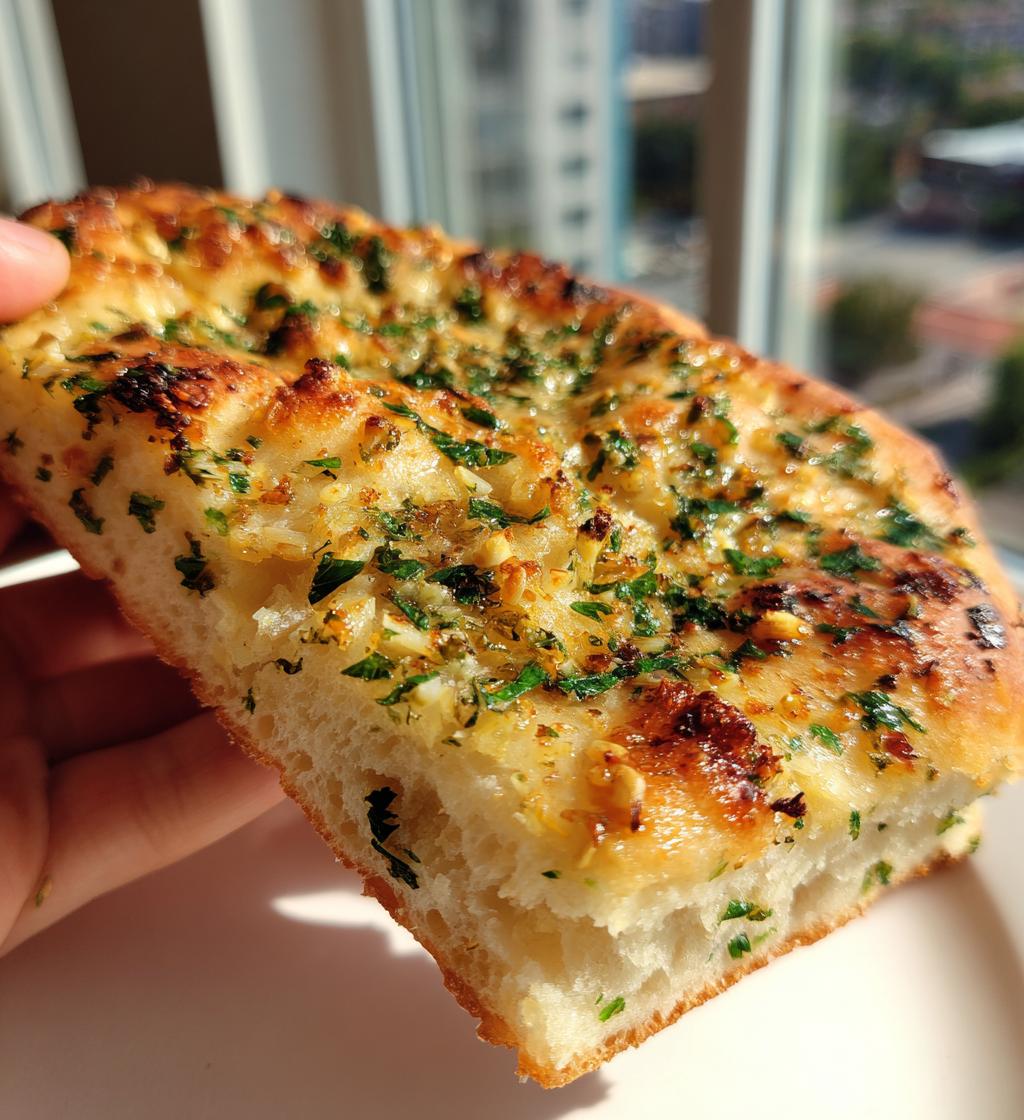 air fryer garlic flatbread