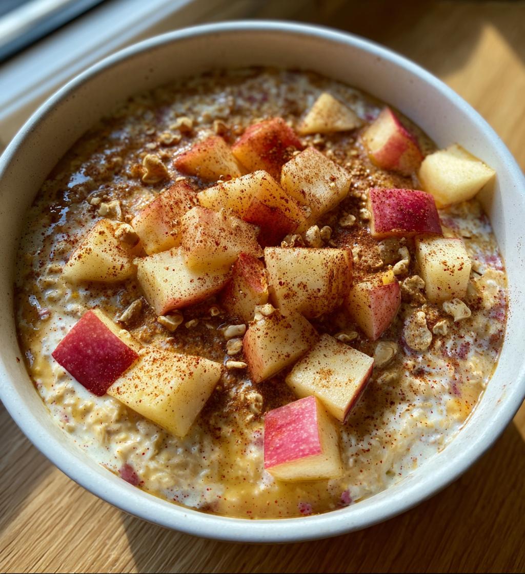 apple cinnamon overnight oats - detail 1