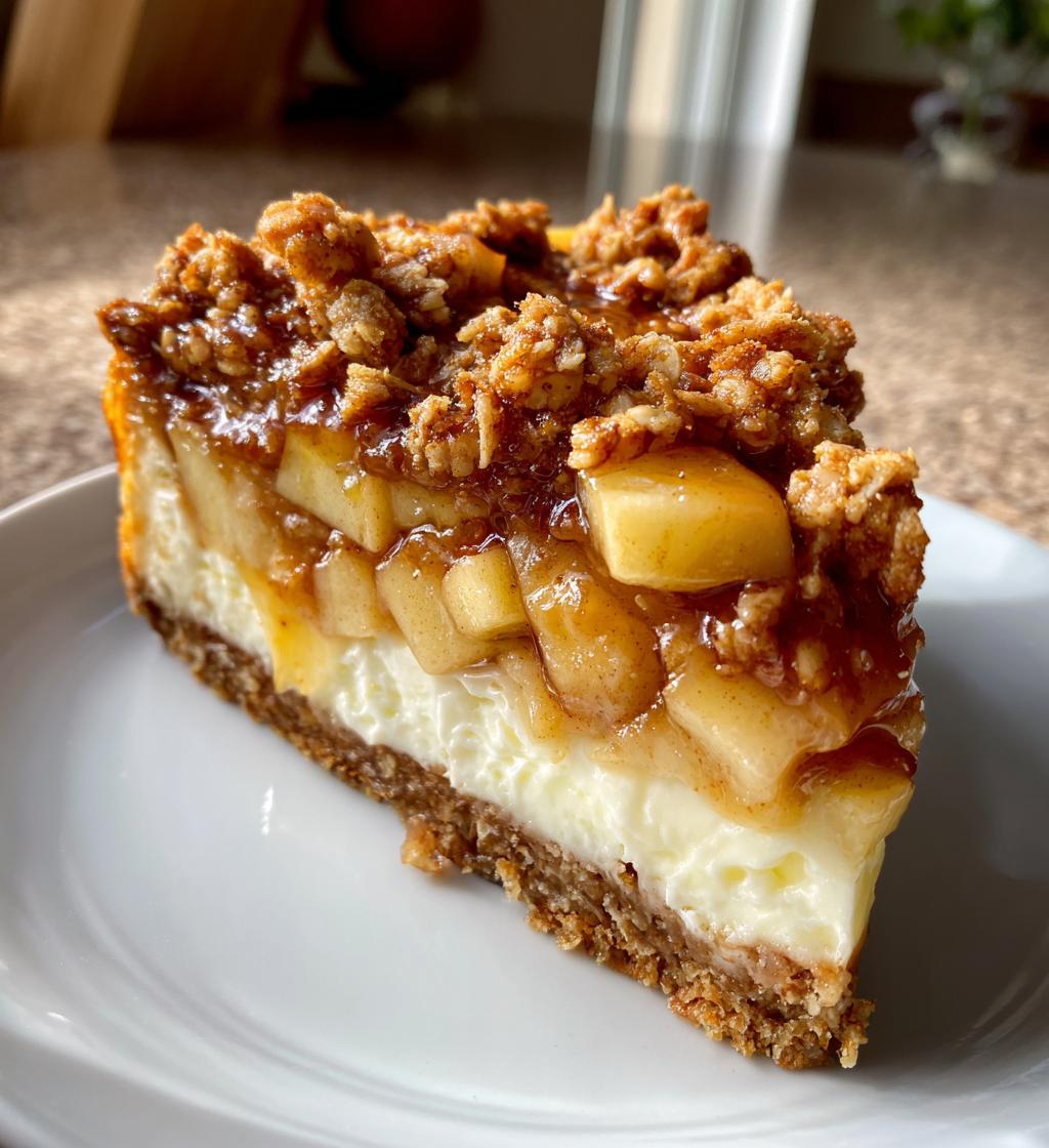 apple crisp cheesecake delight - detail 1