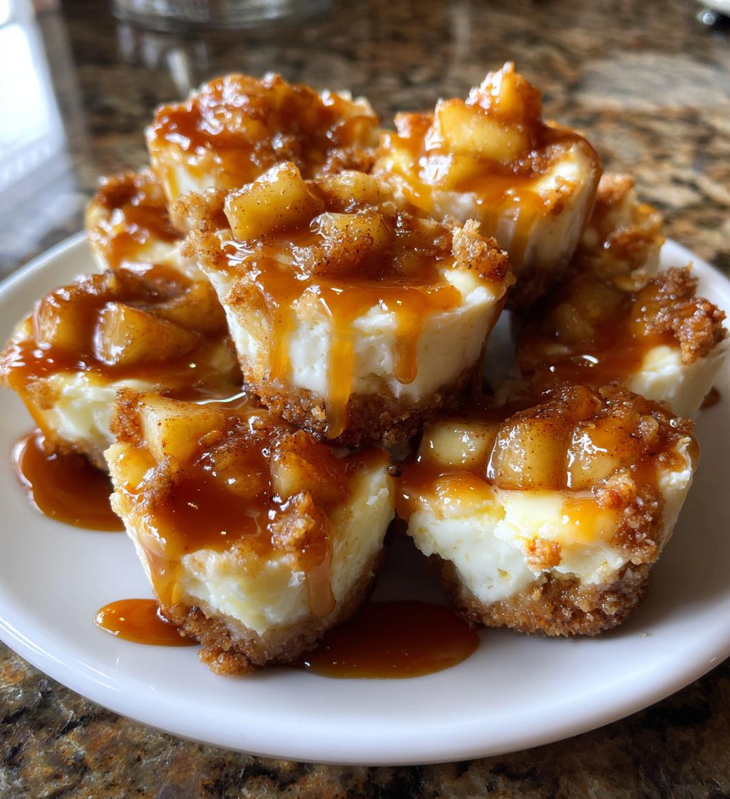 apple pie cheesecake bites - detail 1