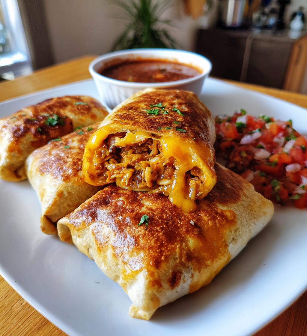 baked chicken chimichangas - detail 1