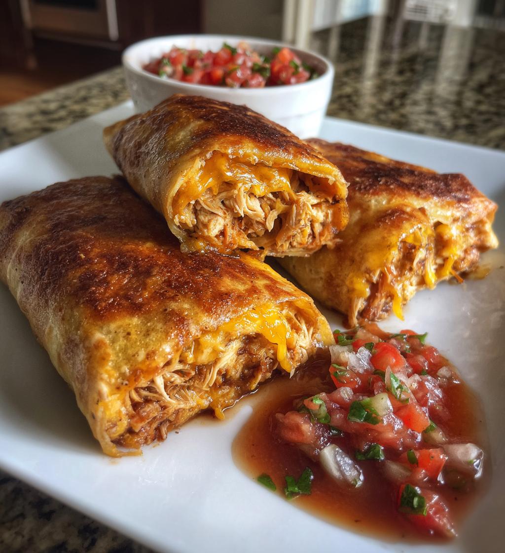 baked chicken chimichangas