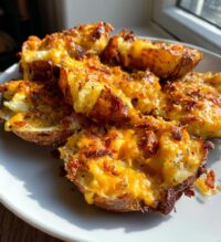 baked potato slices with cheese
