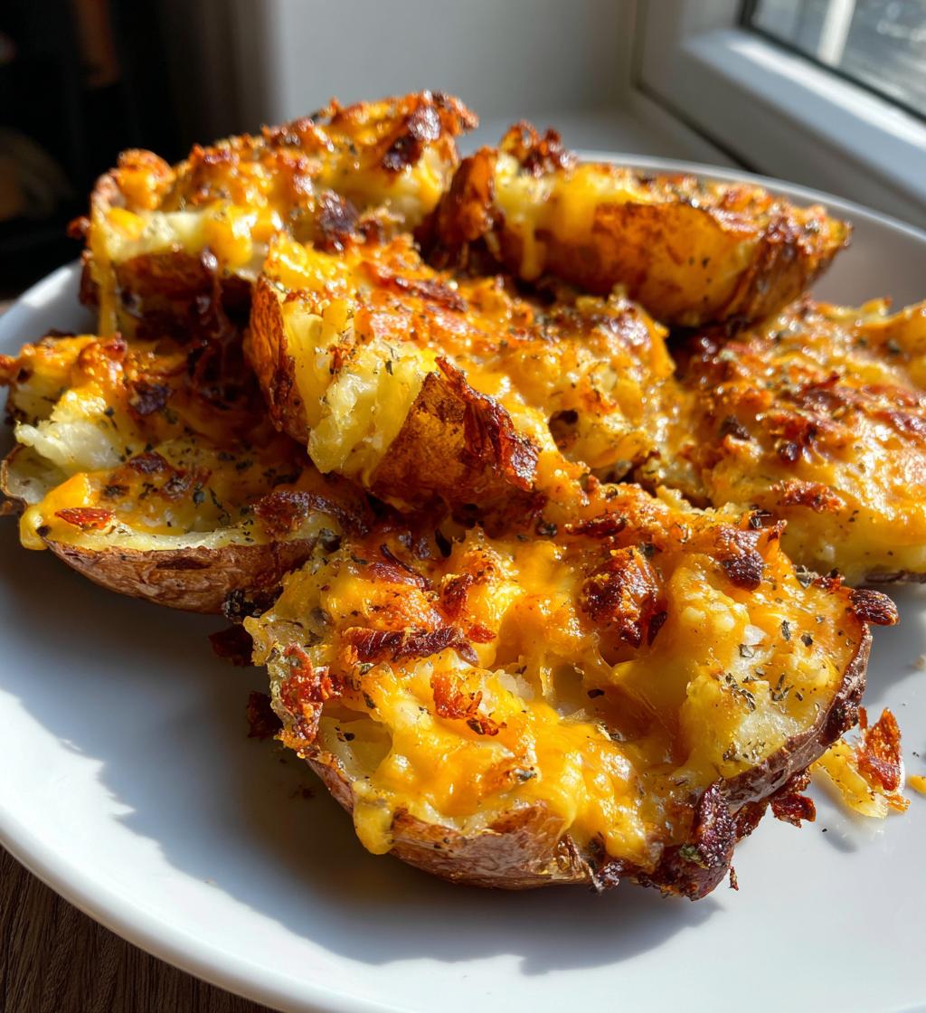 baked potato slices with cheese