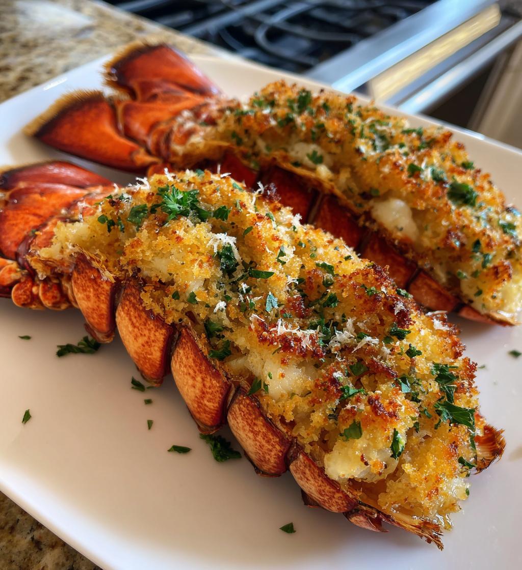baked stuffed lobster tail delight