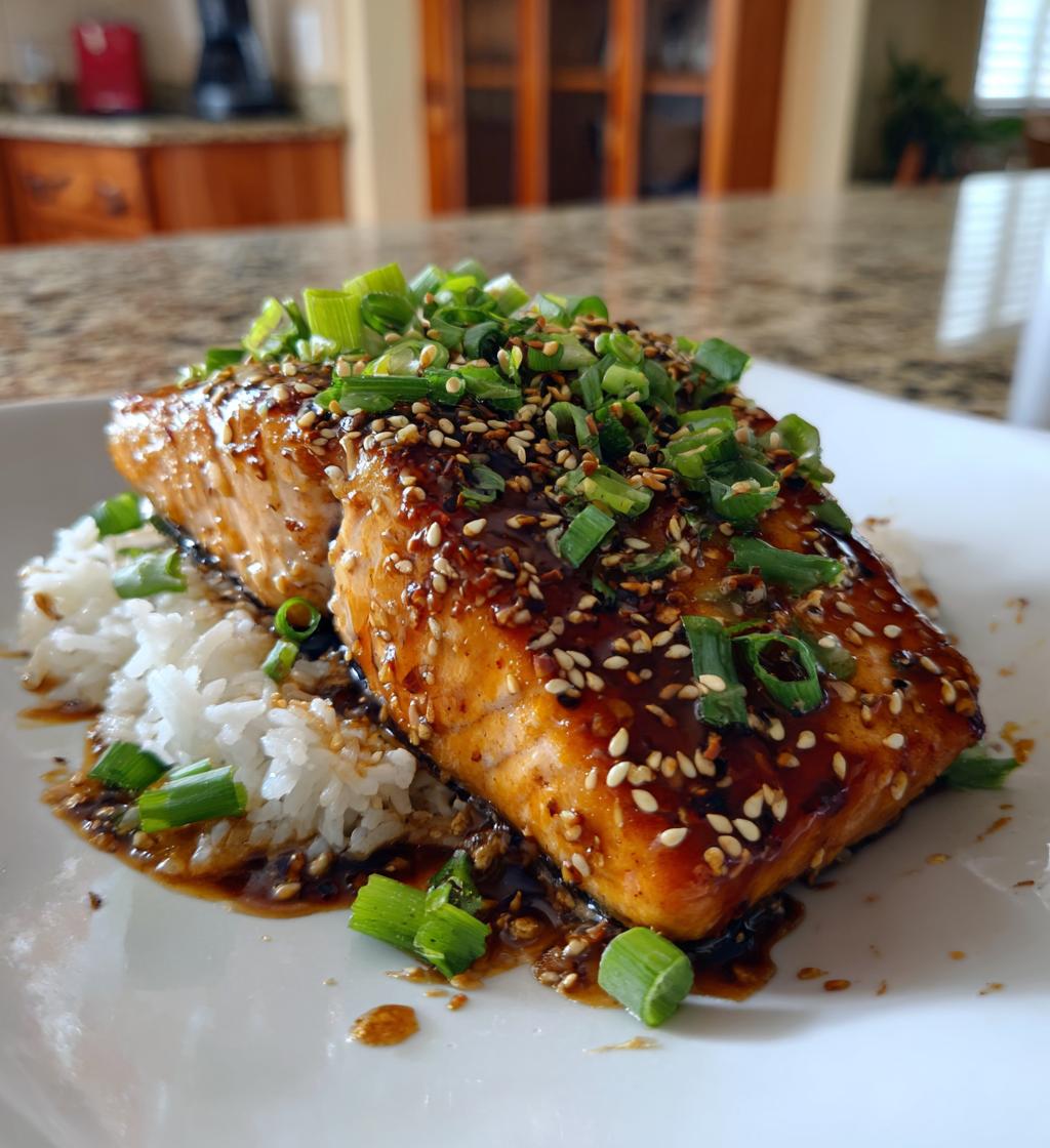 baked teriyaki salmon - detail 1