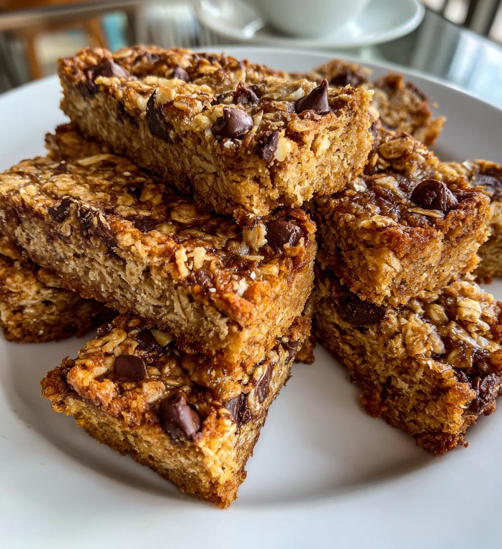 banana oat breakfast bars - detail 1