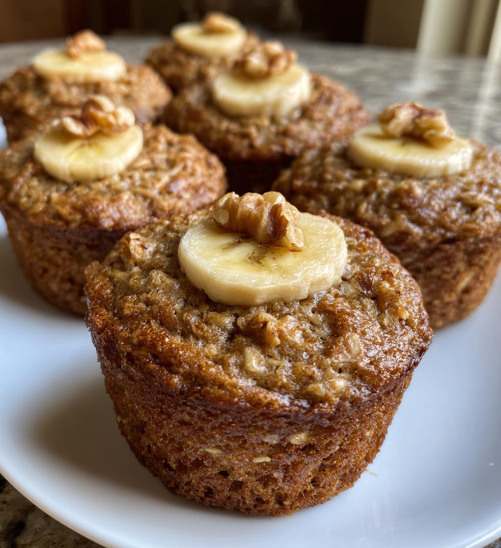 banana oatmeal muffins - detail 1