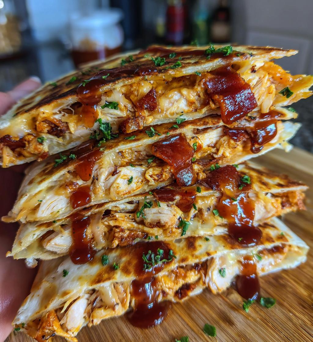 bbq bacon chicken quesadillas