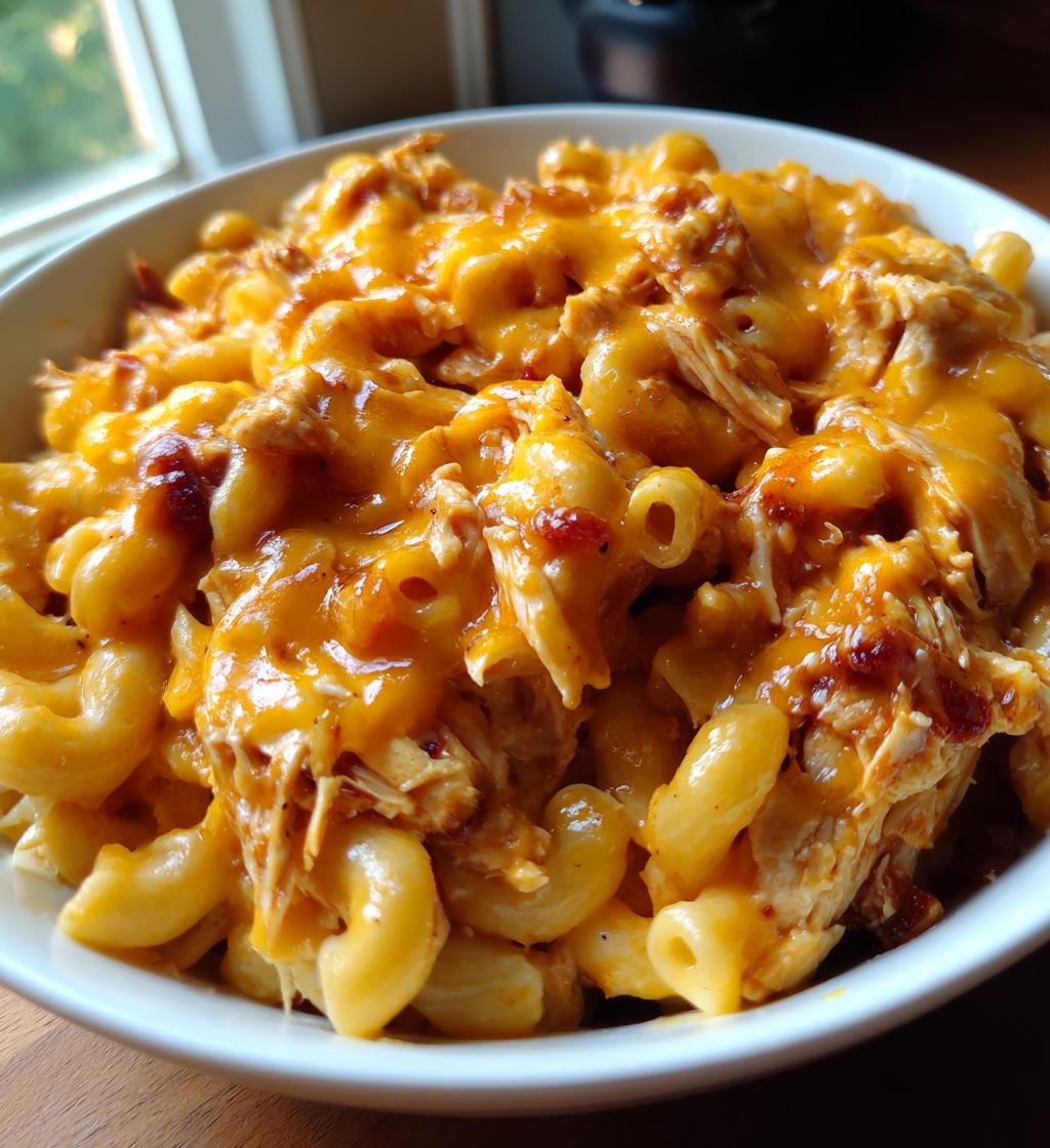 bbq chicken mac and cheese - detail 1