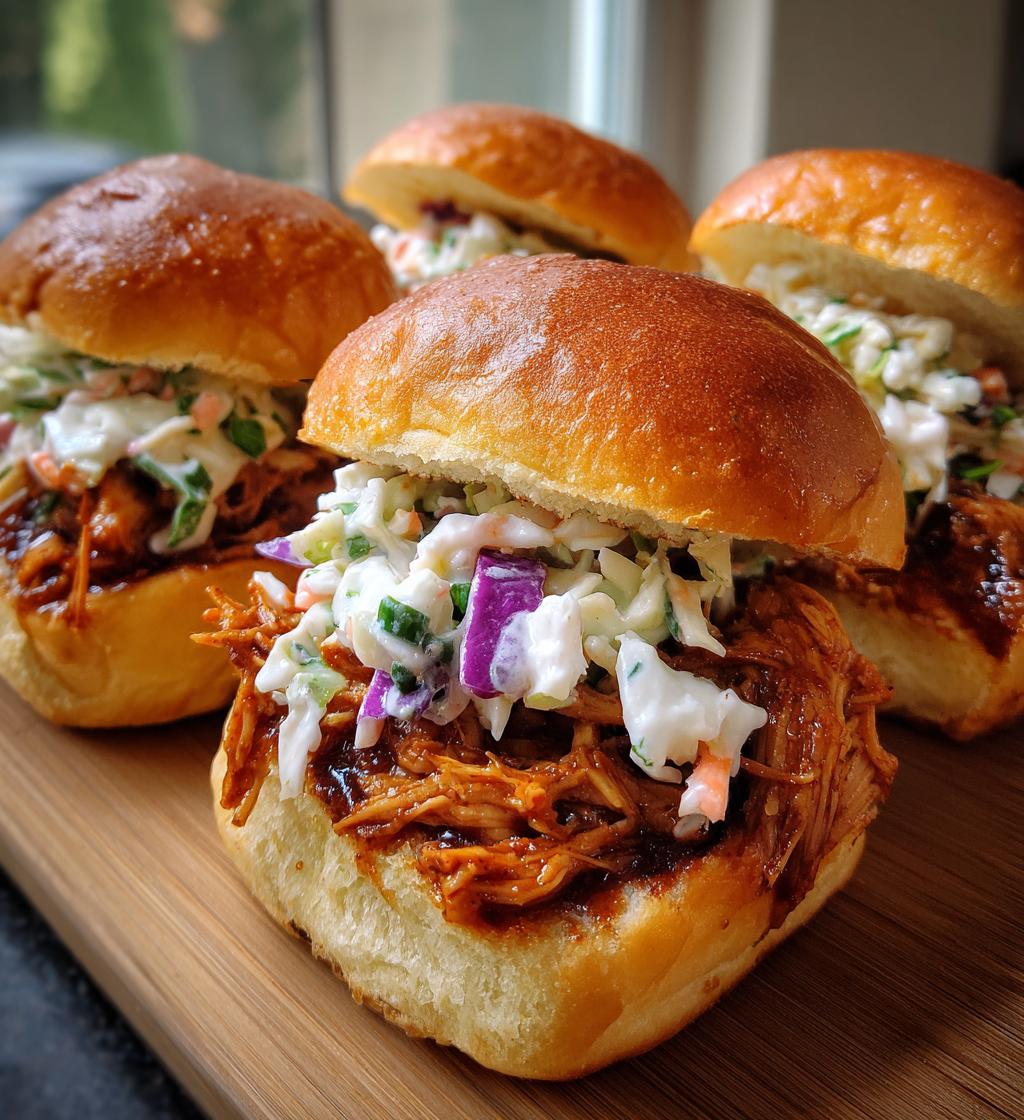 bbq pulled chicken sliders - detail 1