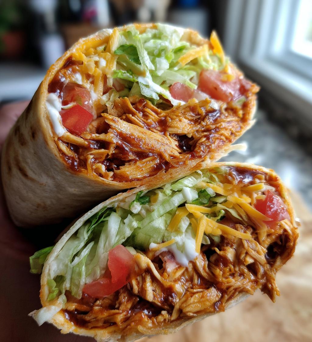 bbq ranch chicken wrap - detail 1