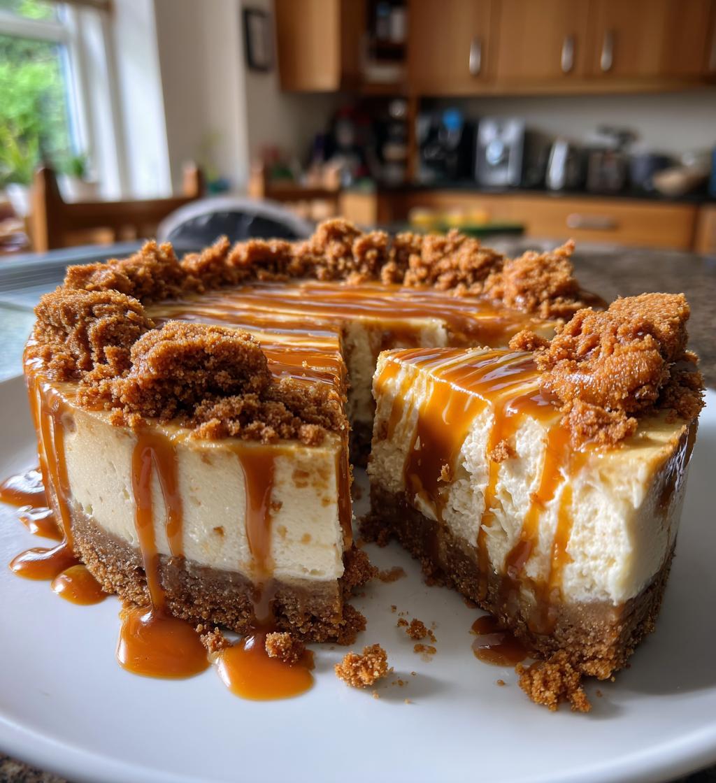 biscoff salted caramel cheesecake - detail 1