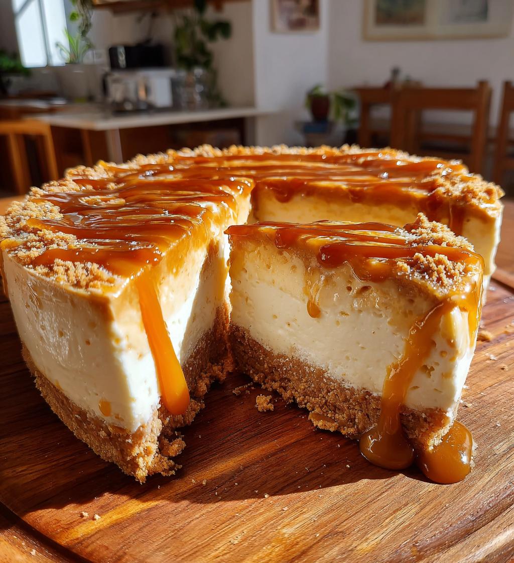 biscoff salted caramel cheesecake
