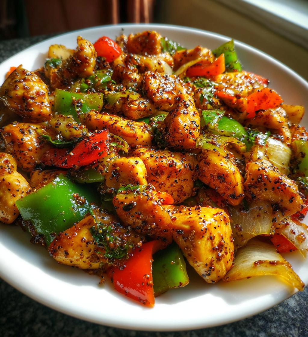 black pepper chicken - detail 1