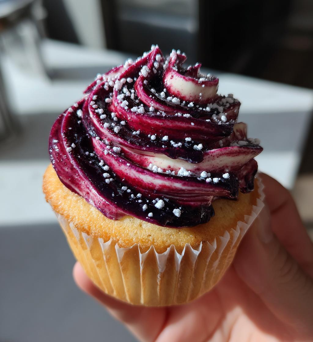 blackberry swirl cupcakes - detail 1