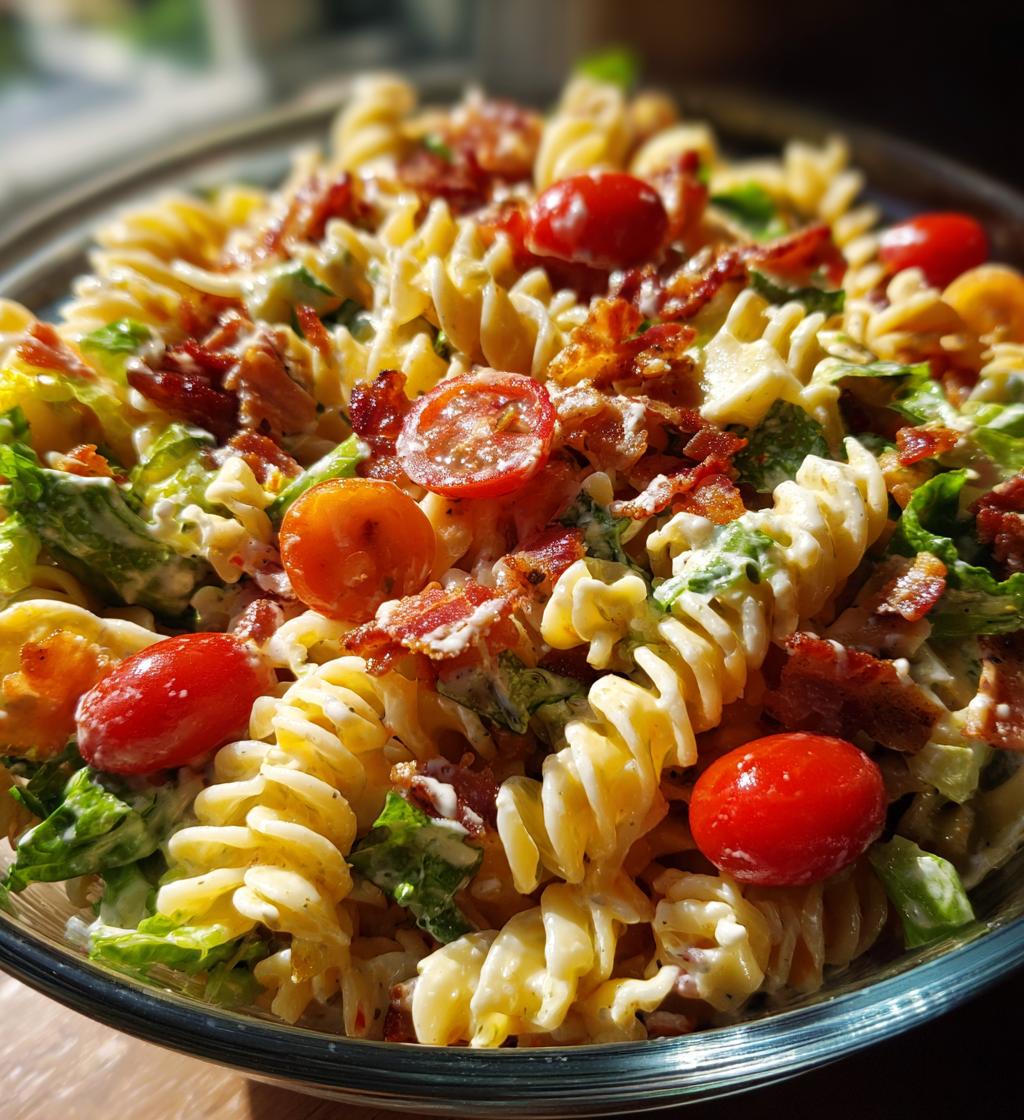 blt pasta salad - detail 1