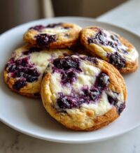 blueberry cheesecake swirl cookies