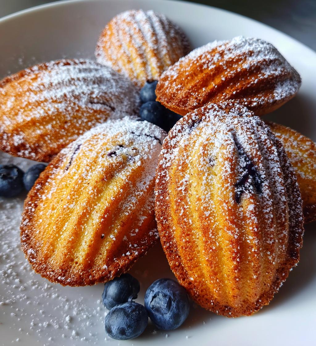 blueberry lavender vegan madeleines