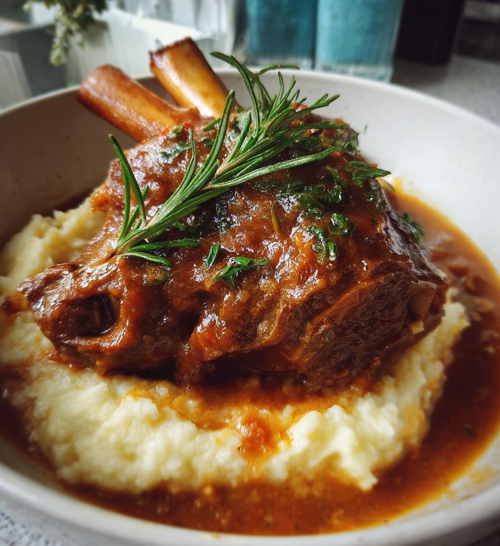 braised lamb shanks - detail 1
