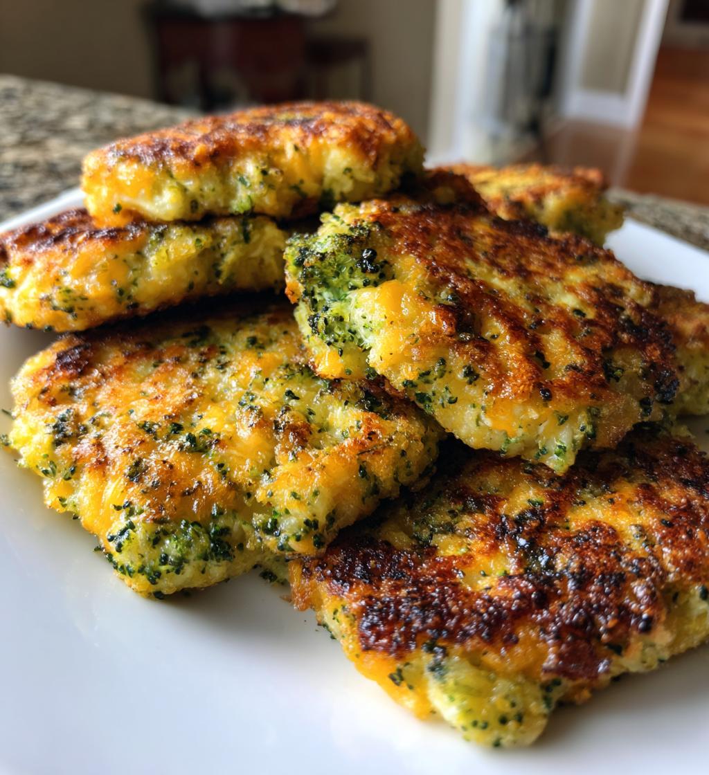 broccoli cheese patties - detail 1