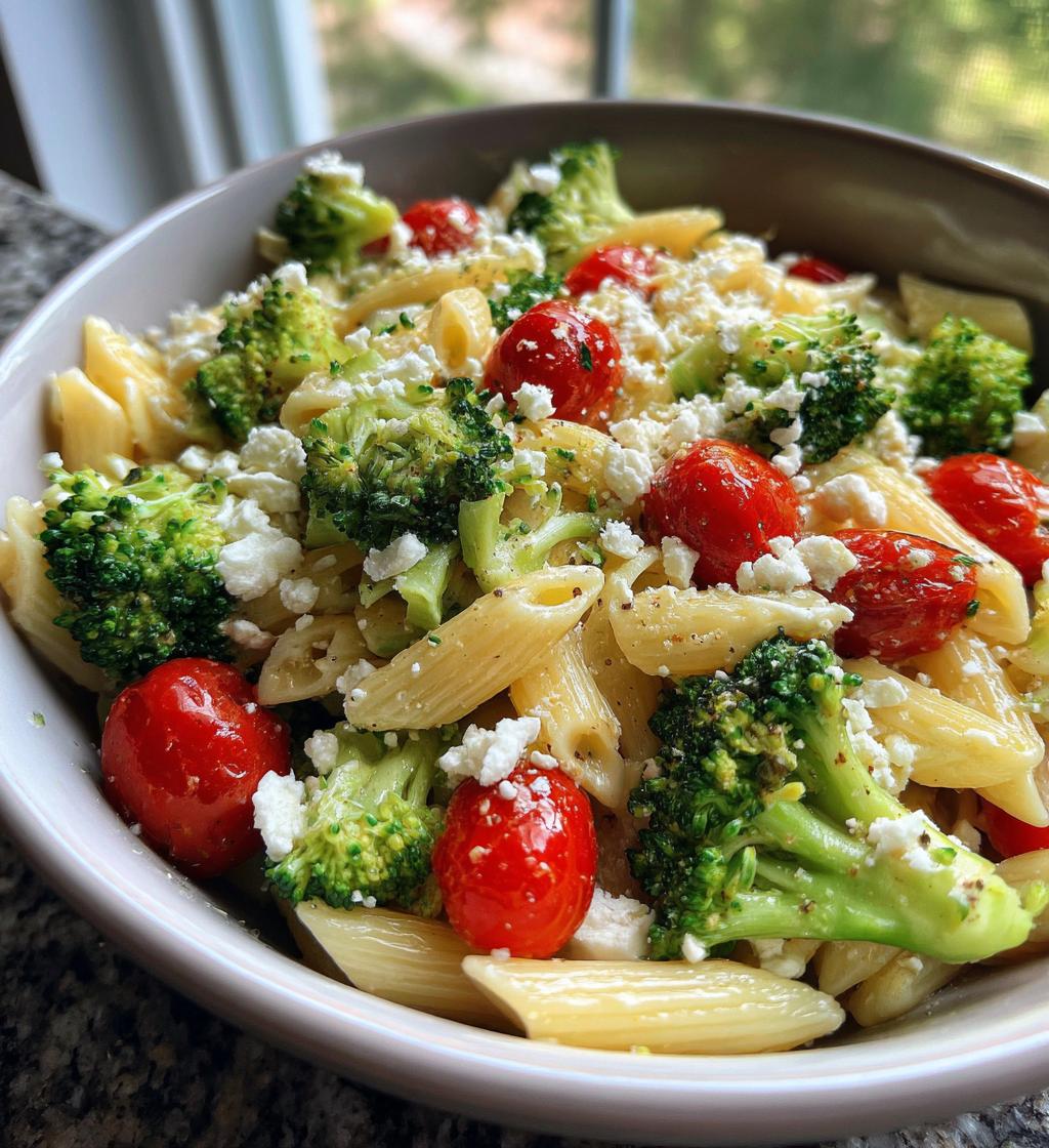 broccoli pasta salad - detail 1