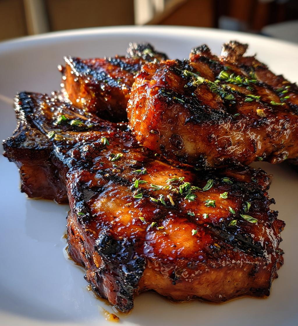 brown sugar beef chops - detail 1