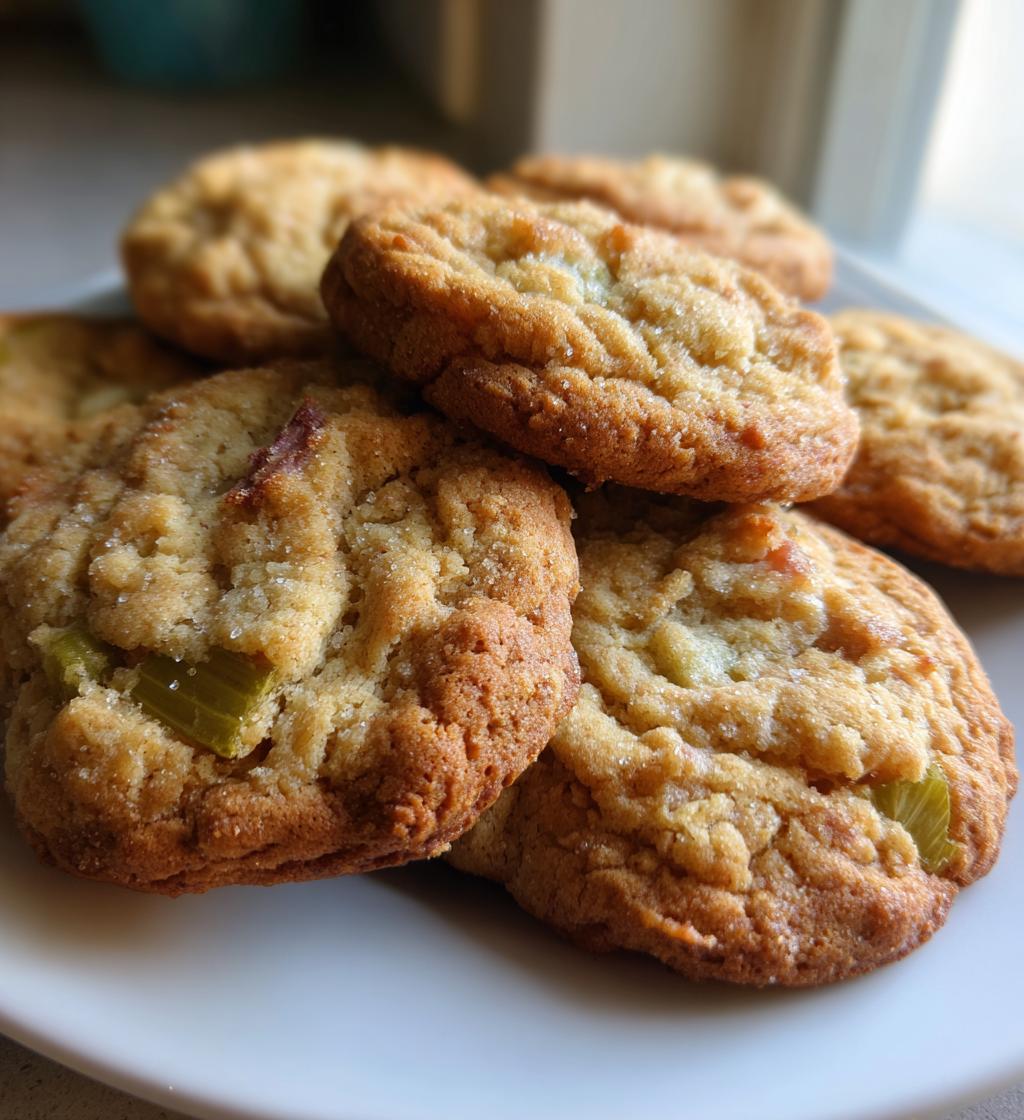 brown sugar rhubarb cookies - detail 1
