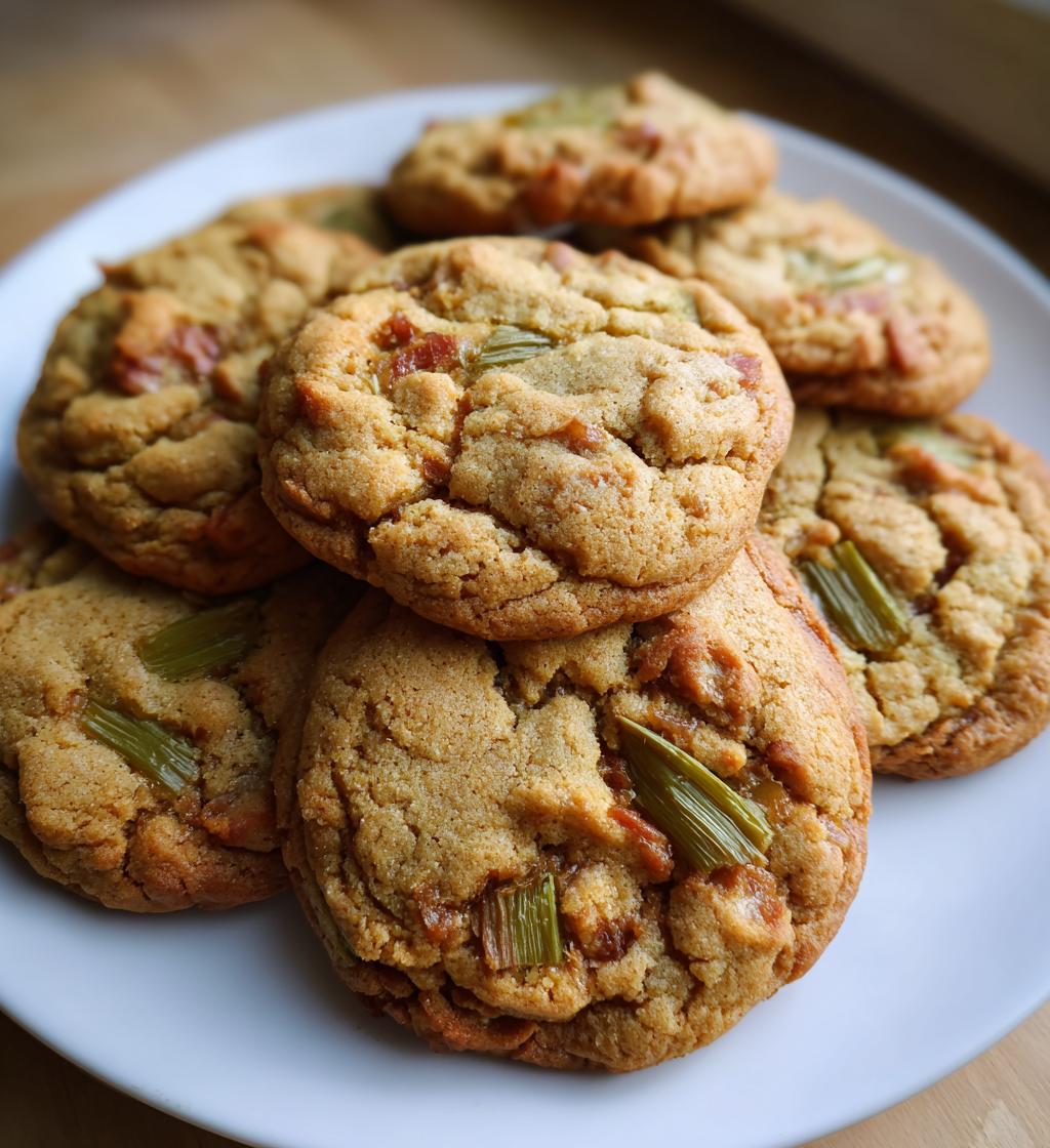 brown sugar rhubarb cookies