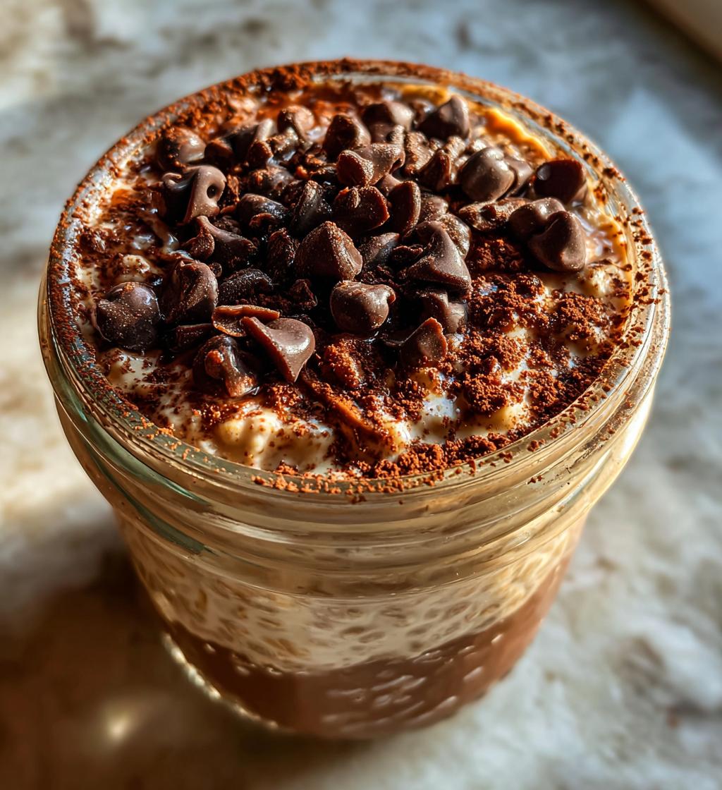 brownie batter overnight oats - detail 1