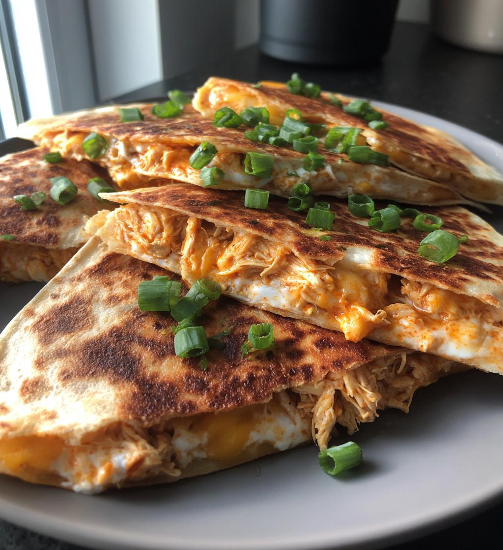 buffalo chicken quesadillas - detail 1