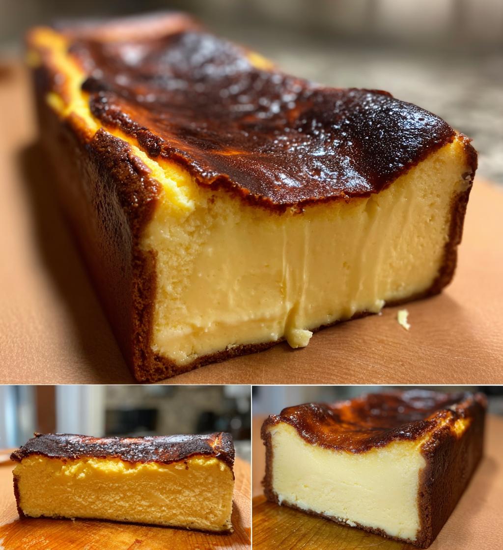 burnt basque cheesecake loaf pan - detail 1