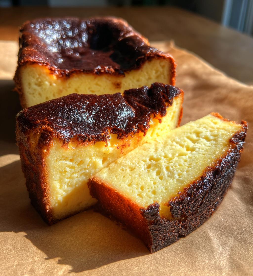 burnt basque cheesecake loaf pan