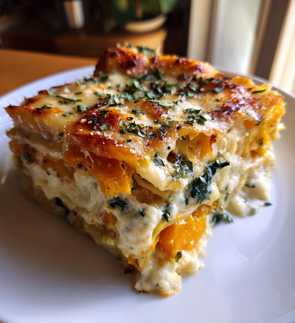 butternut squash and kale lasagna - detail 1