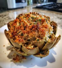 buttery stuffed artichokes