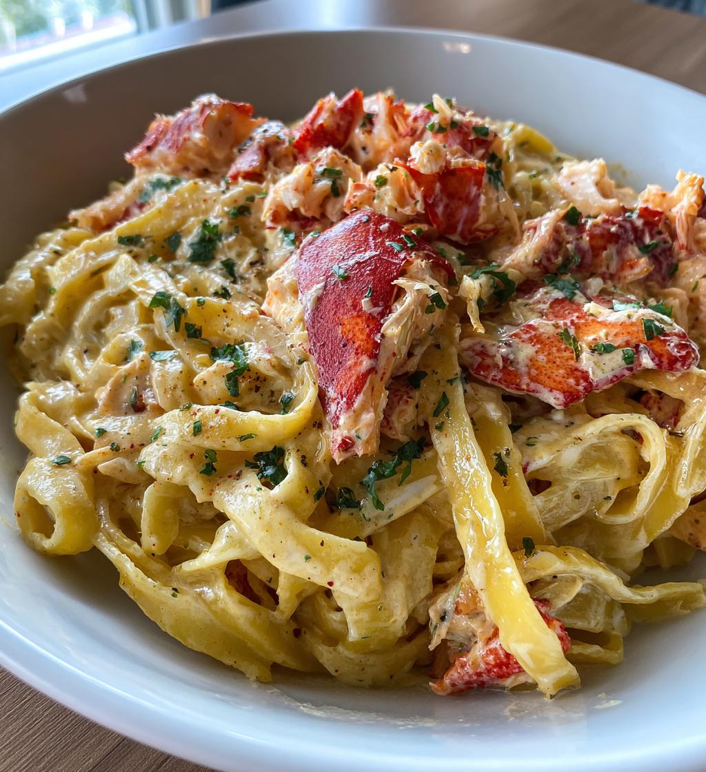cajun lobster crab salmon alfredo - detail 1