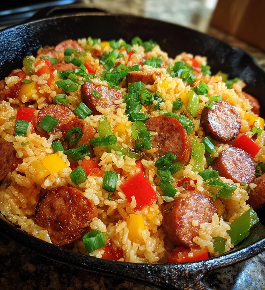 cajun sausage and rice skillet - detail 1