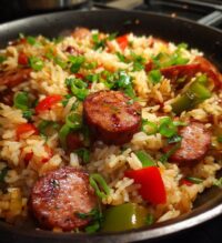 cajun sausage and rice skillet