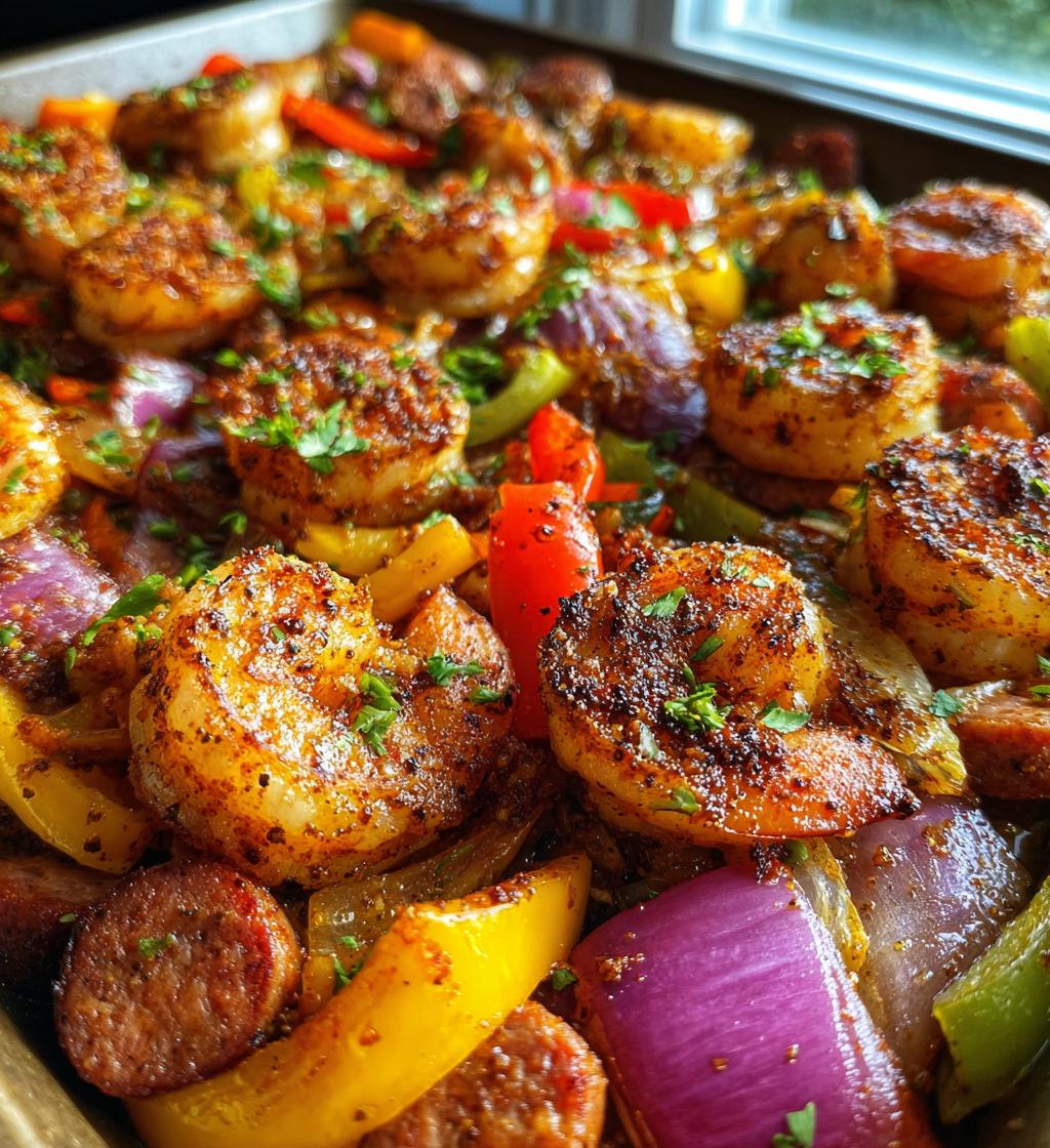 cajun shrimp and sausage sheet pan - detail 1