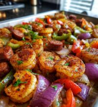 cajun shrimp and sausage sheet pan