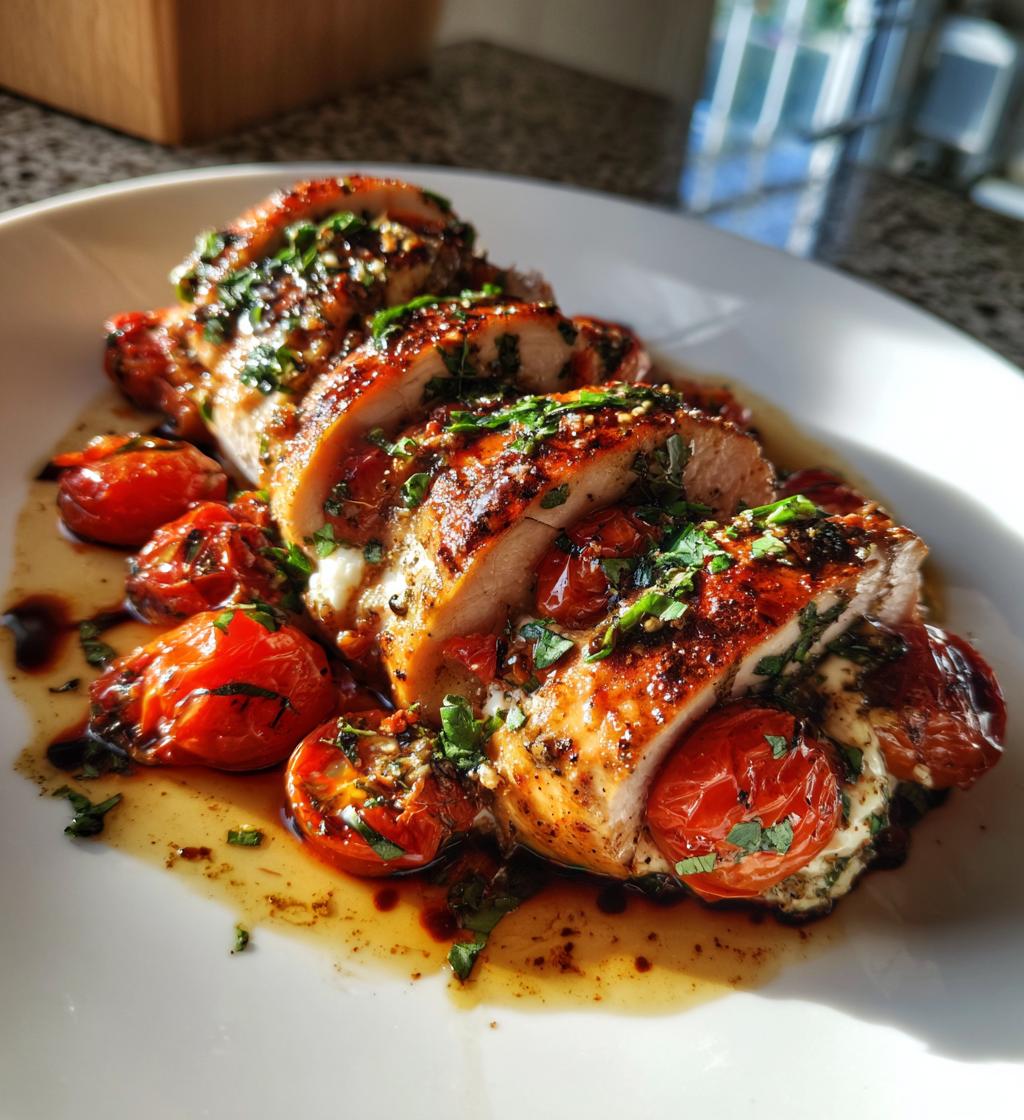 caprese stuffed chicken breast - detail 1