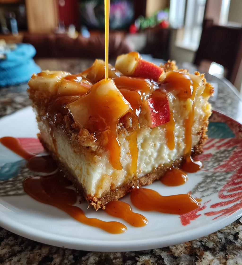 caramel apple cheesecake bars