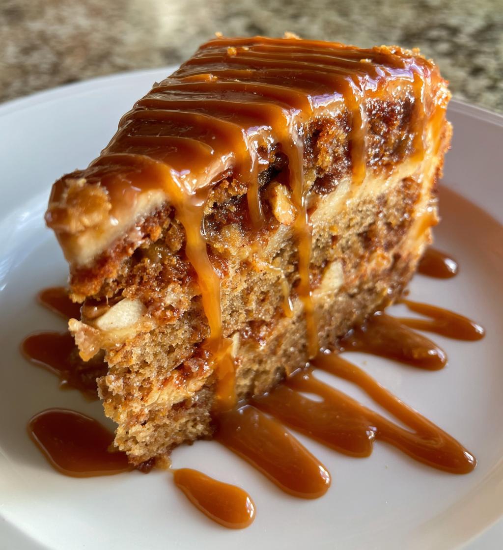caramel apple spice cake - detail 1