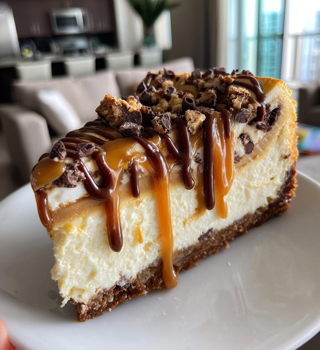 caramel chocolate coffee cheesecake