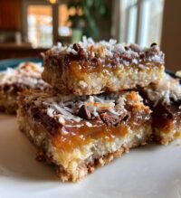 caramel coconut bars