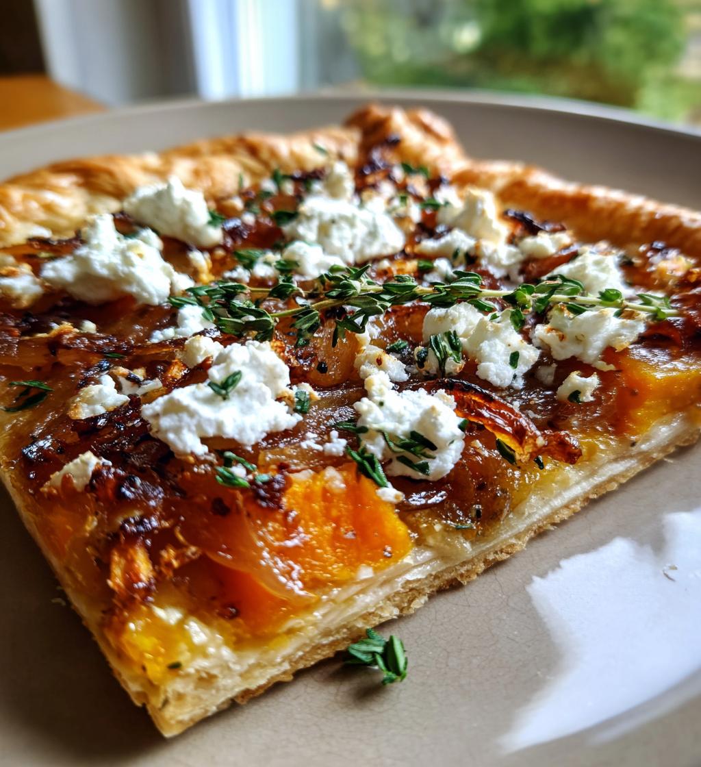 caramelized onion butternut squash tart