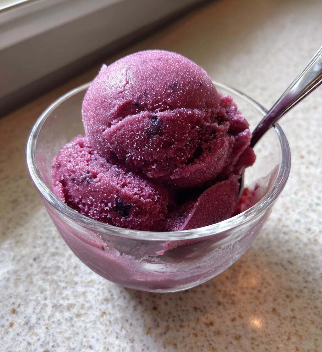 cardamom plum sorbet recipe - detail 1