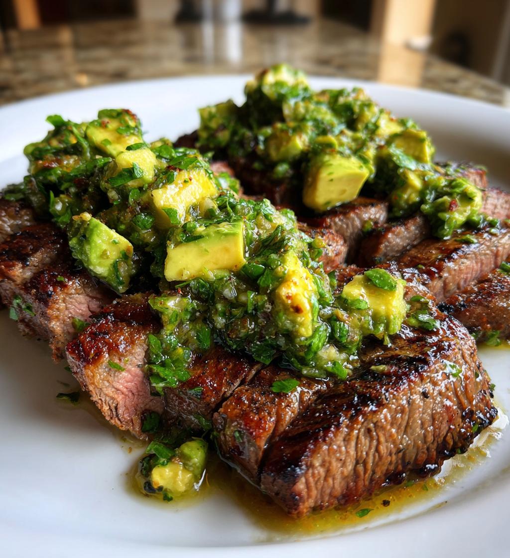 carne asada with avocado salsa verde - detail 1