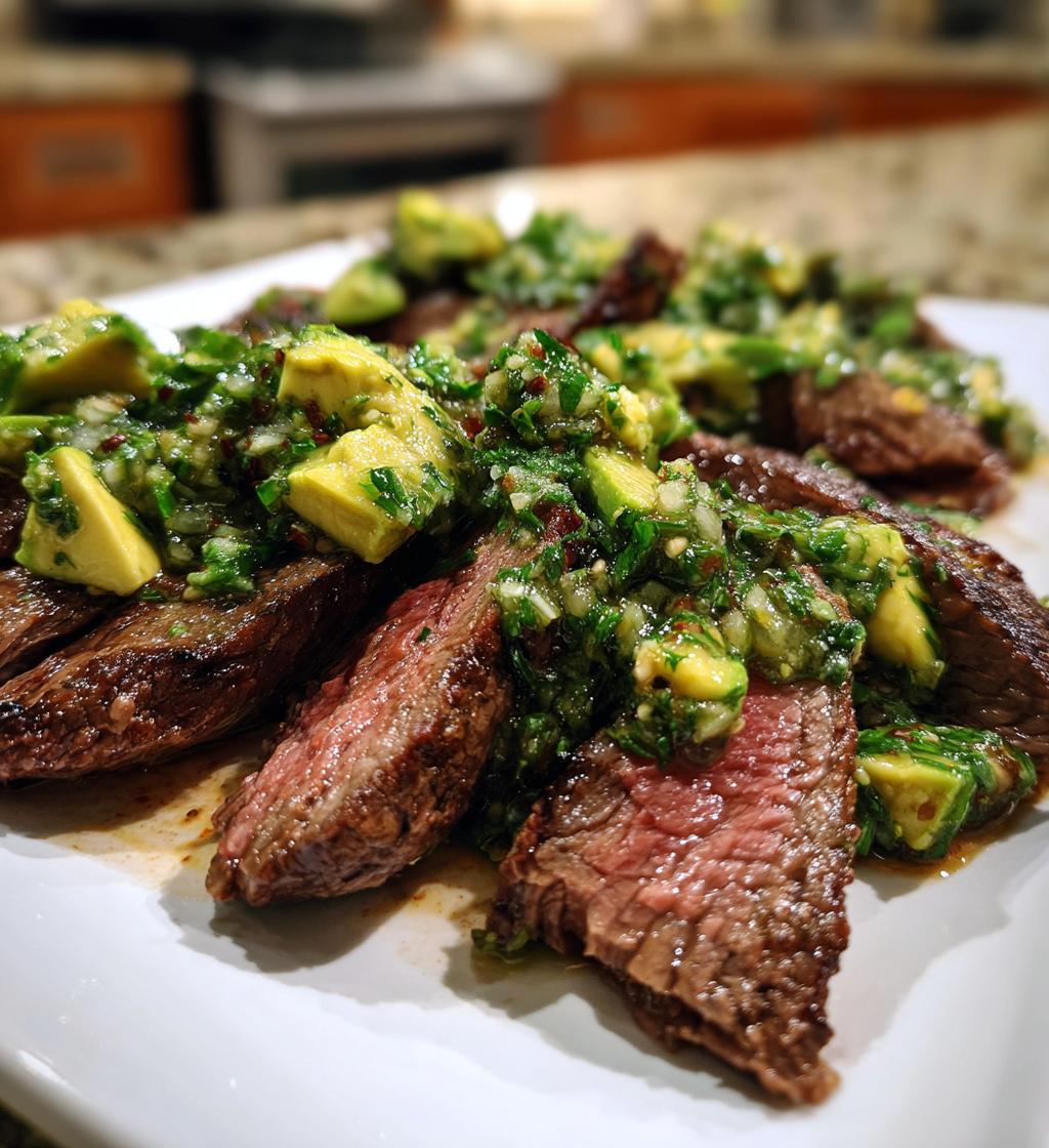 carne asada with avocado salsa verde