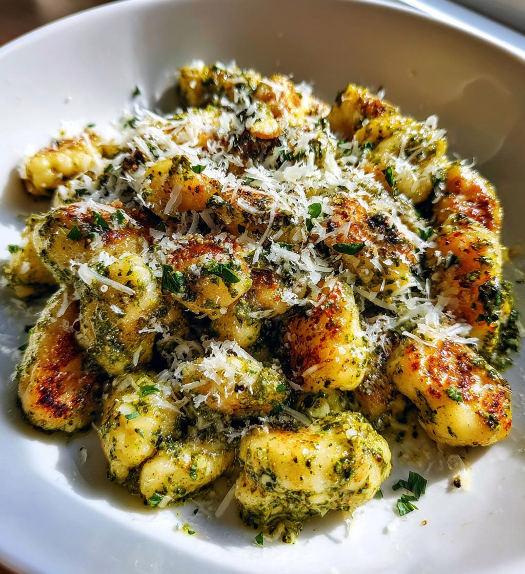 cauliflower gnocchi with pesto - detail 1